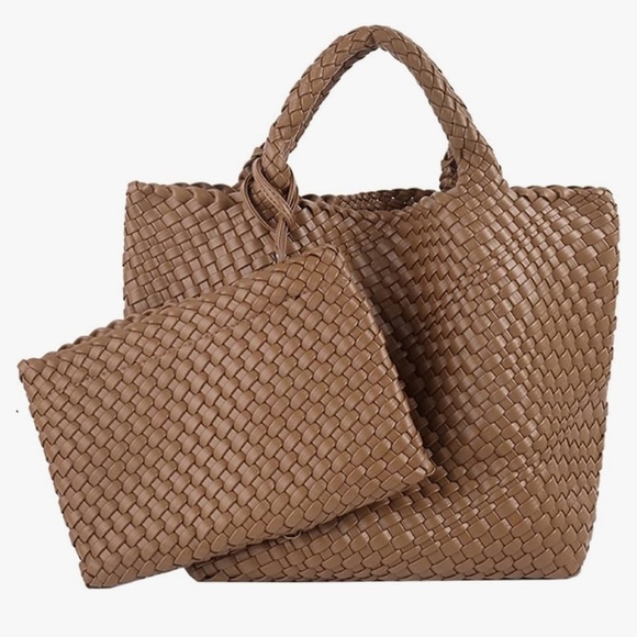 Like new, Woven tote bag with detachable clutch. Price Firm. - Picture 6 of 10